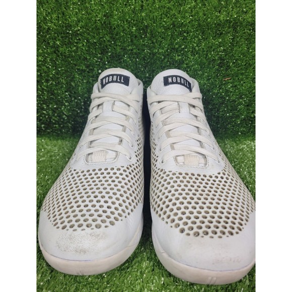 Nobull Dust Mid Top Lace Up White Leather Crossfit Sneakers Men Size 10.5 - Picture 4 of 14